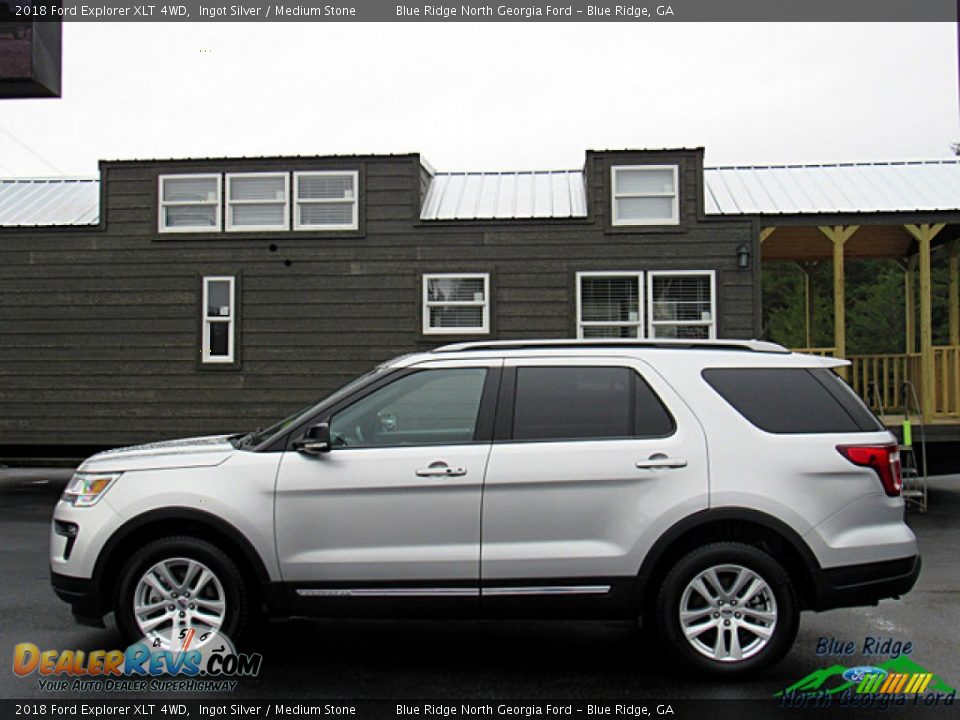 2018 Ford Explorer XLT 4WD Ingot Silver / Medium Stone Photo #2