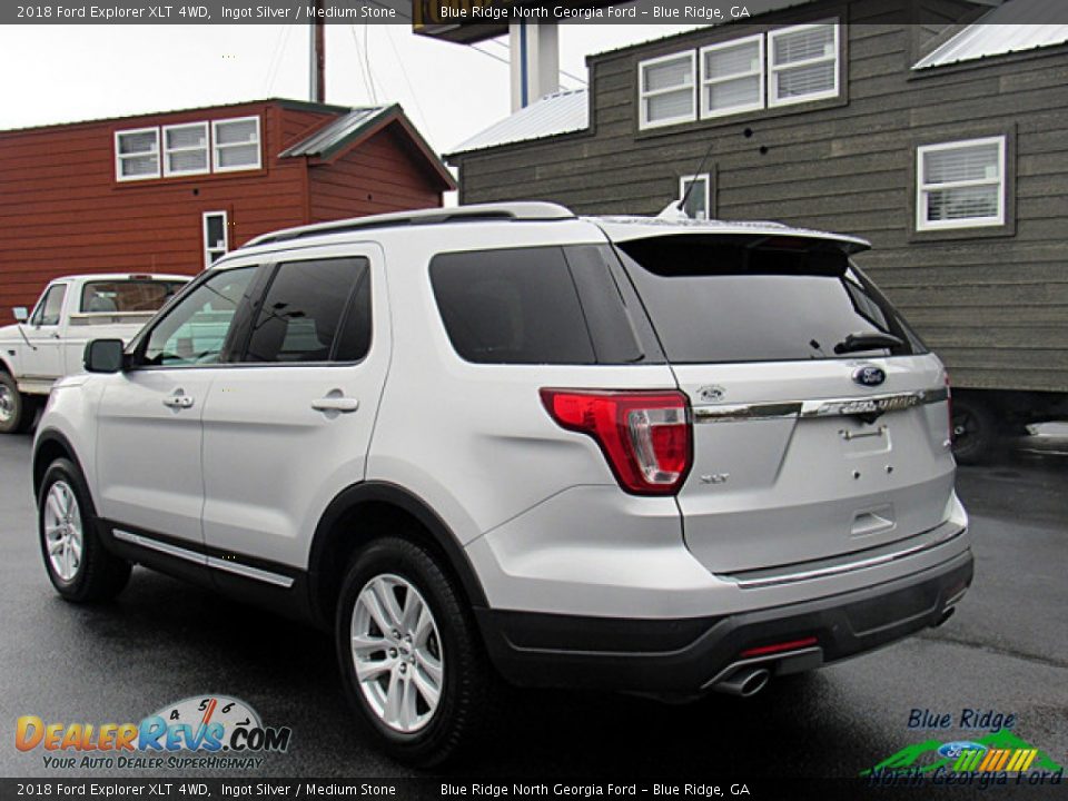 2018 Ford Explorer XLT 4WD Ingot Silver / Medium Stone Photo #3