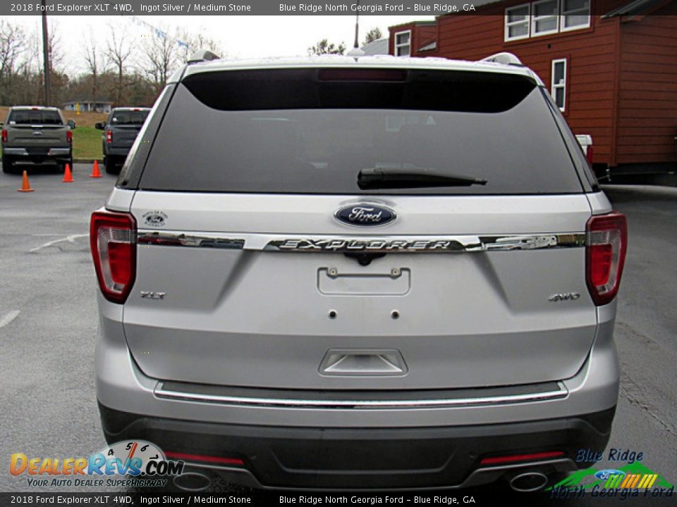 2018 Ford Explorer XLT 4WD Ingot Silver / Medium Stone Photo #4