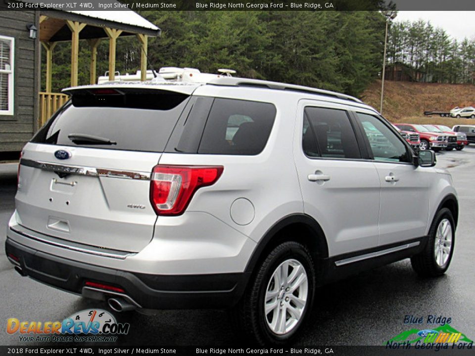 2018 Ford Explorer XLT 4WD Ingot Silver / Medium Stone Photo #5