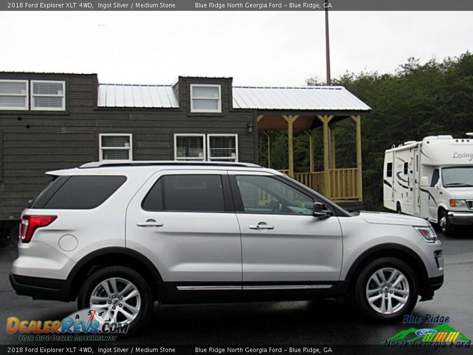 2018 Ford Explorer XLT 4WD Ingot Silver / Medium Stone Photo #6