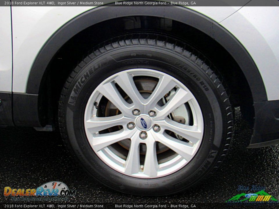 2018 Ford Explorer XLT 4WD Ingot Silver / Medium Stone Photo #9
