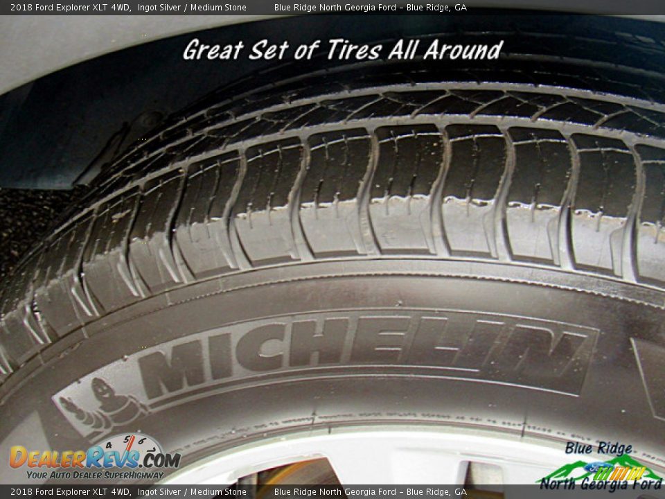 2018 Ford Explorer XLT 4WD Ingot Silver / Medium Stone Photo #10