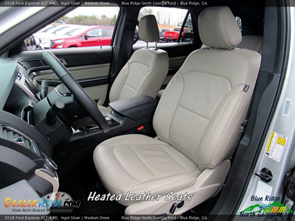 2018 Ford Explorer XLT 4WD Ingot Silver / Medium Stone Photo #11