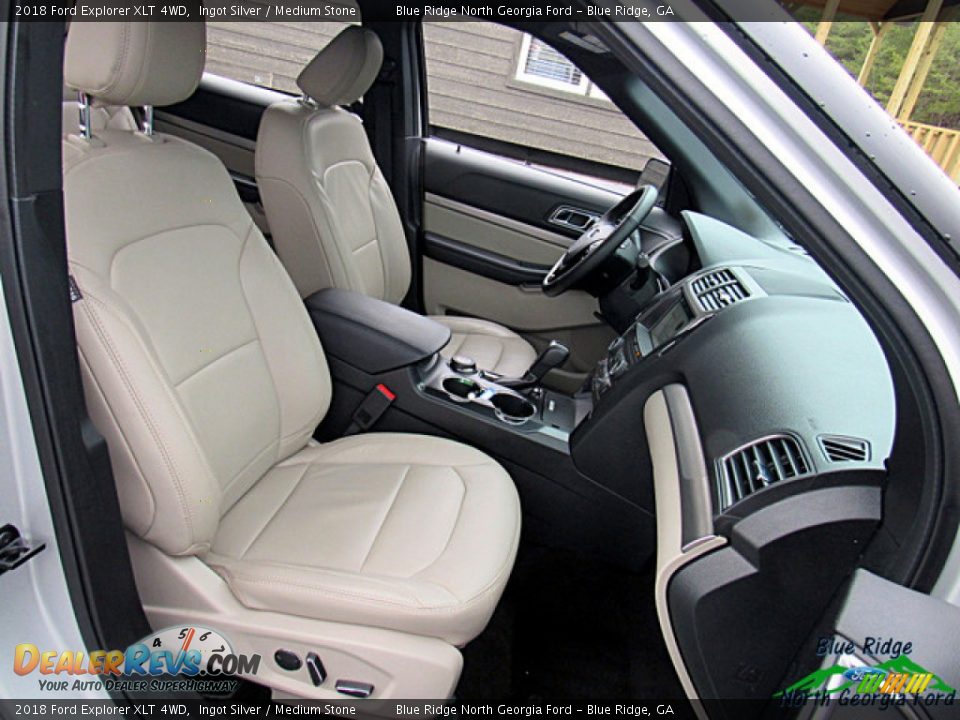 2018 Ford Explorer XLT 4WD Ingot Silver / Medium Stone Photo #12