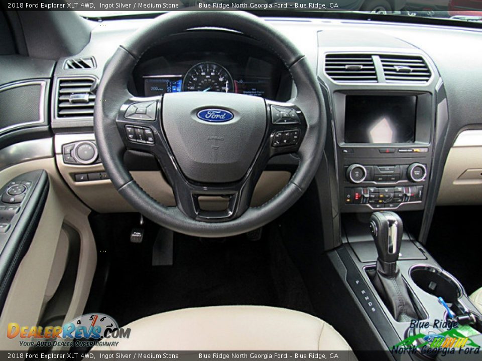 2018 Ford Explorer XLT 4WD Ingot Silver / Medium Stone Photo #17
