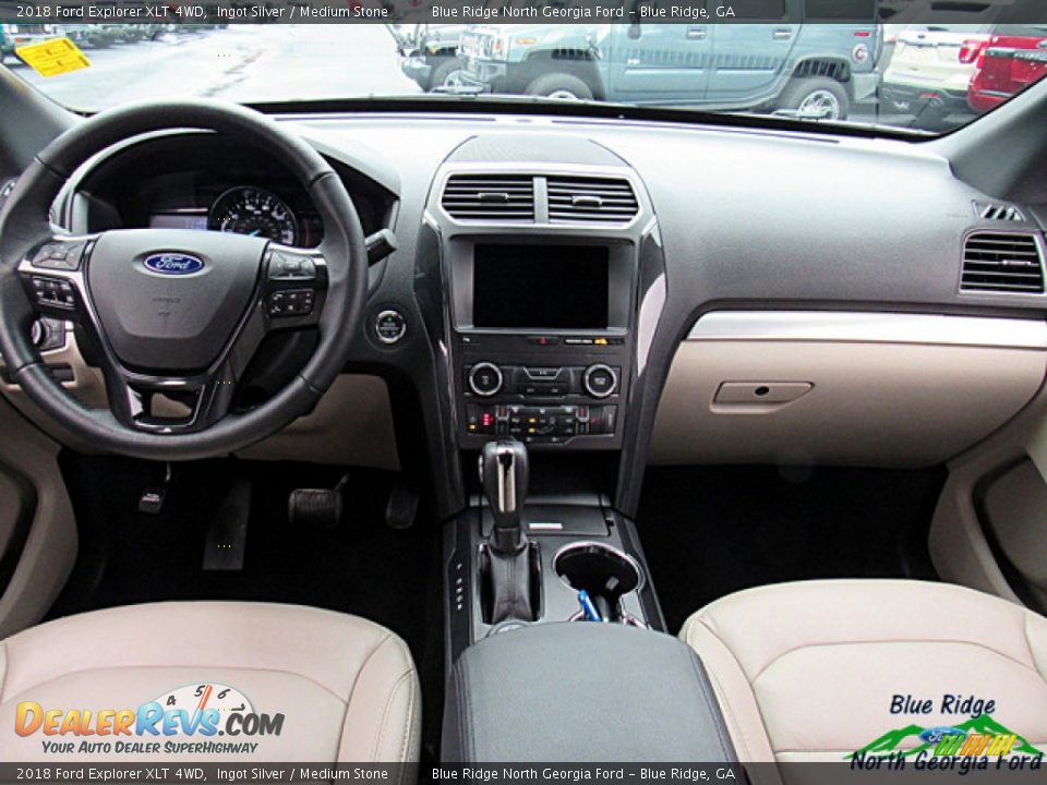 2018 Ford Explorer XLT 4WD Ingot Silver / Medium Stone Photo #18