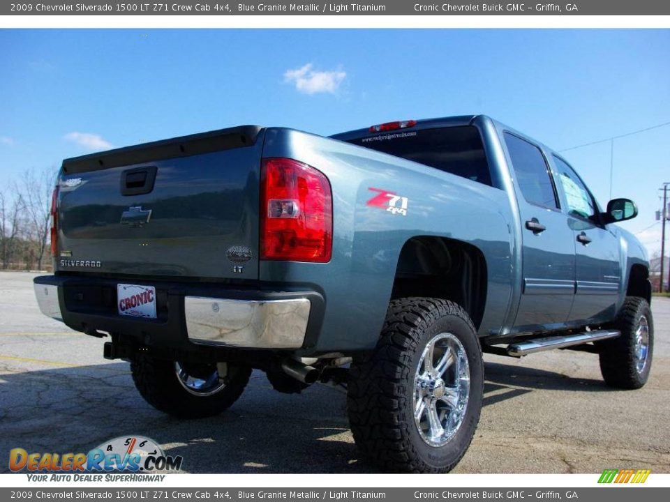 2009 Chevrolet Silverado 1500 LT Z71 Crew Cab 4x4 Blue Granite Metallic / Light Titanium Photo #6