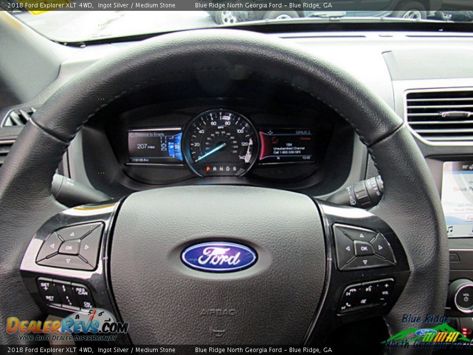 2018 Ford Explorer XLT 4WD Ingot Silver / Medium Stone Photo #20