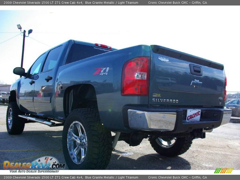 2009 Chevrolet Silverado 1500 LT Z71 Crew Cab 4x4 Blue Granite Metallic / Light Titanium Photo #8