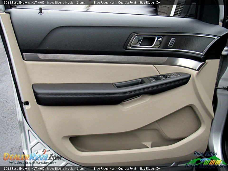 2018 Ford Explorer XLT 4WD Ingot Silver / Medium Stone Photo #29