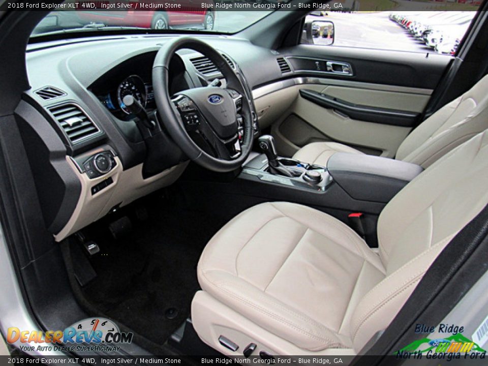 2018 Ford Explorer XLT 4WD Ingot Silver / Medium Stone Photo #30
