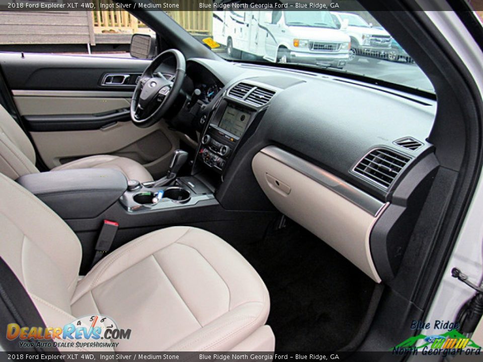 2018 Ford Explorer XLT 4WD Ingot Silver / Medium Stone Photo #31