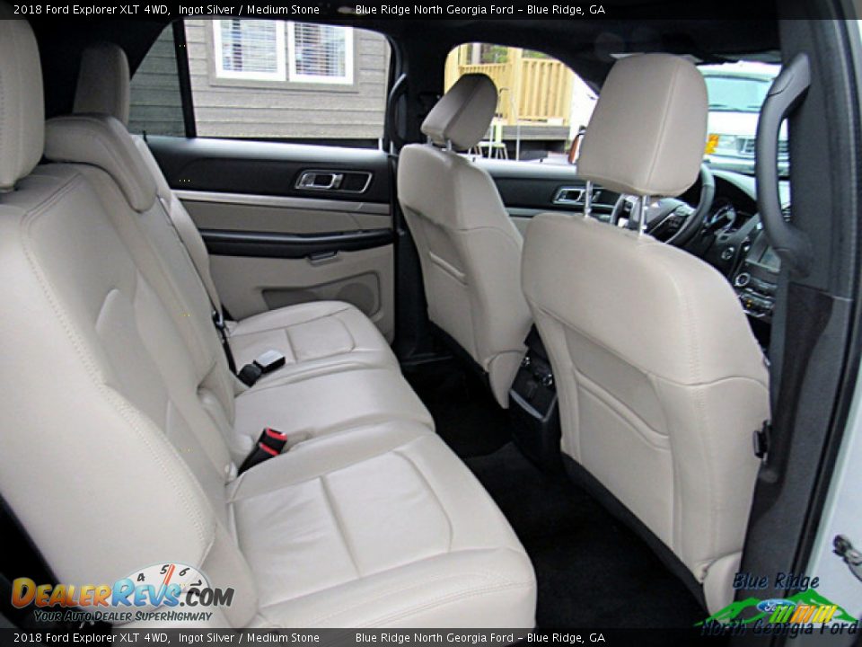 2018 Ford Explorer XLT 4WD Ingot Silver / Medium Stone Photo #32