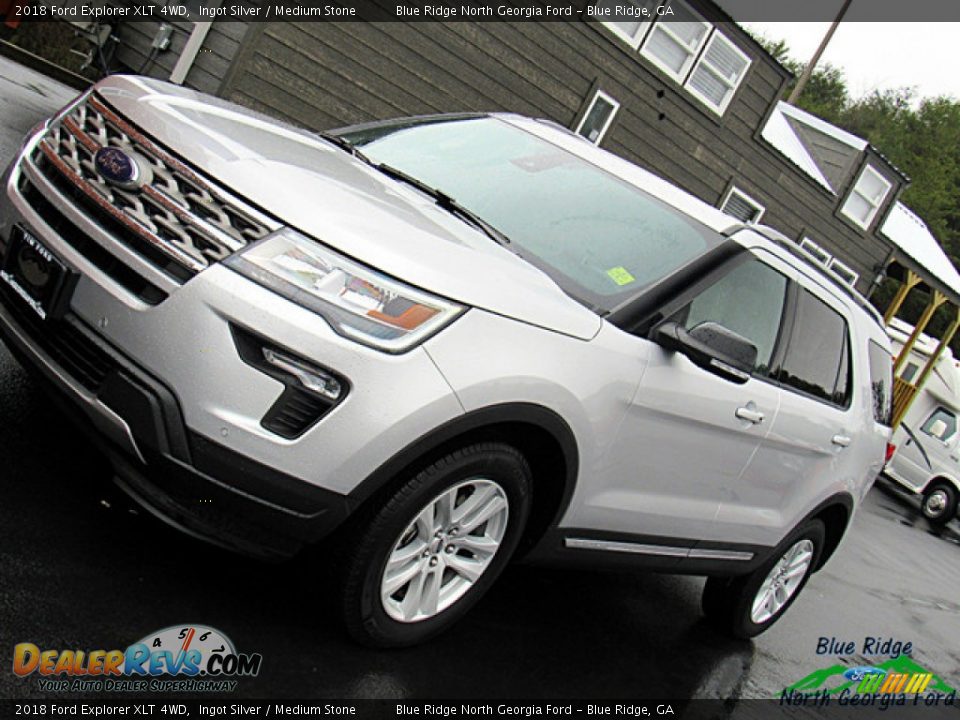 2018 Ford Explorer XLT 4WD Ingot Silver / Medium Stone Photo #33