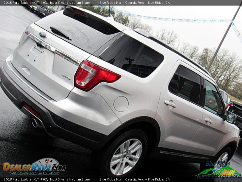 2018 Ford Explorer XLT 4WD Ingot Silver / Medium Stone Photo #35