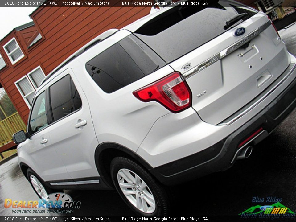 2018 Ford Explorer XLT 4WD Ingot Silver / Medium Stone Photo #36