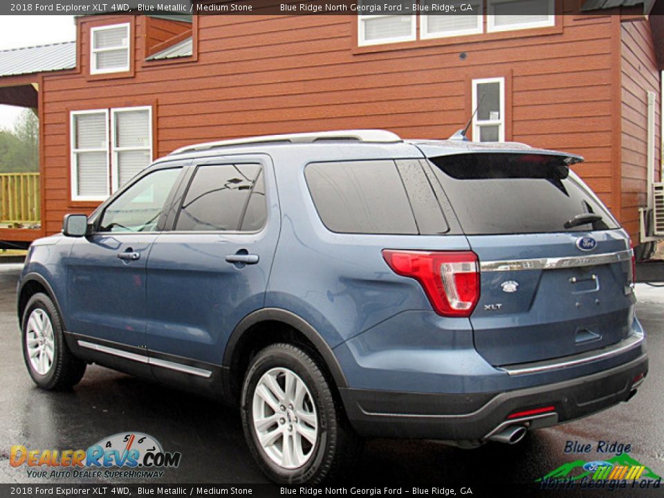 2018 Ford Explorer XLT 4WD Blue Metallic / Medium Stone Photo #3