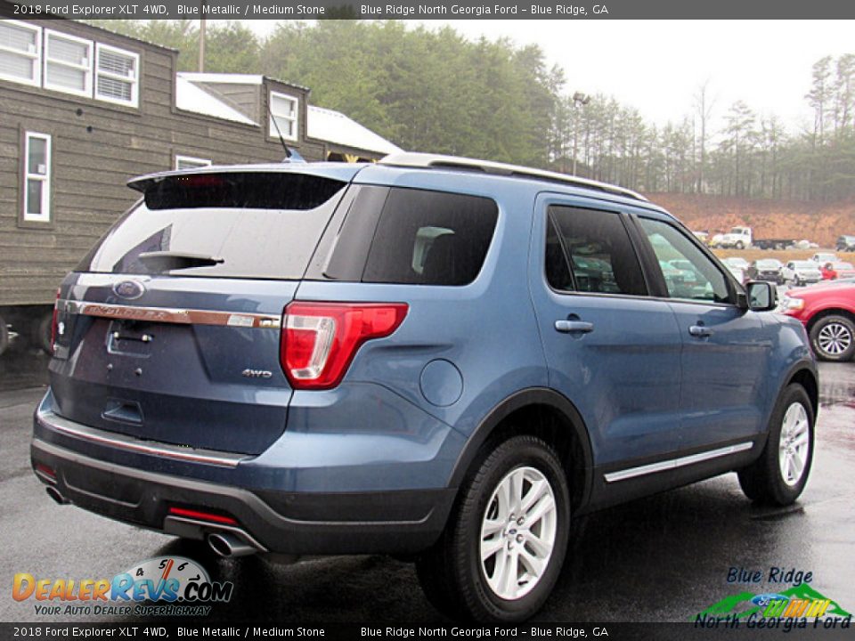 2018 Ford Explorer XLT 4WD Blue Metallic / Medium Stone Photo #5