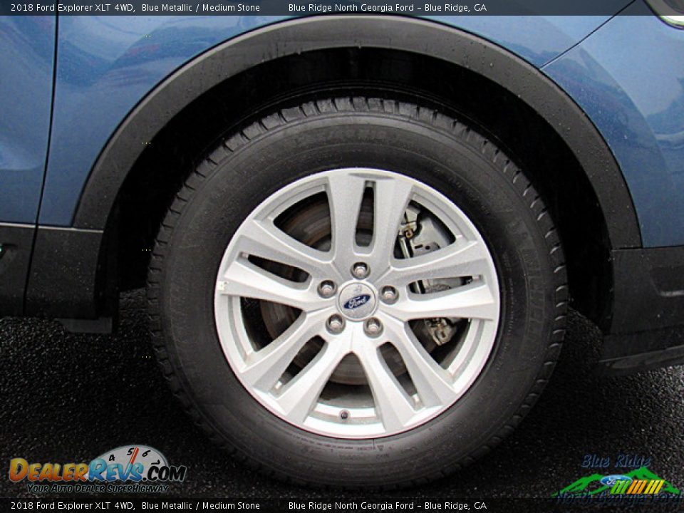 2018 Ford Explorer XLT 4WD Blue Metallic / Medium Stone Photo #8