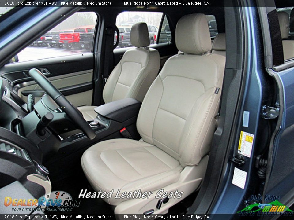 2018 Ford Explorer XLT 4WD Blue Metallic / Medium Stone Photo #9