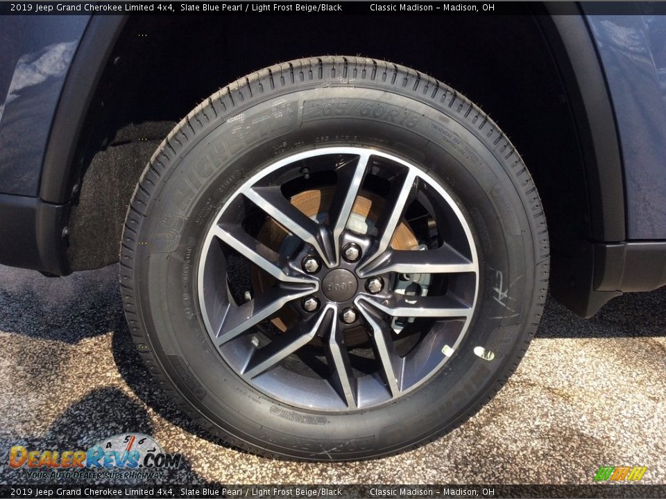 2019 Jeep Grand Cherokee Limited 4x4 Slate Blue Pearl / Light Frost Beige/Black Photo #7