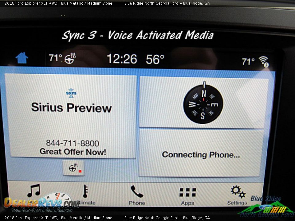 2018 Ford Explorer XLT 4WD Blue Metallic / Medium Stone Photo #17