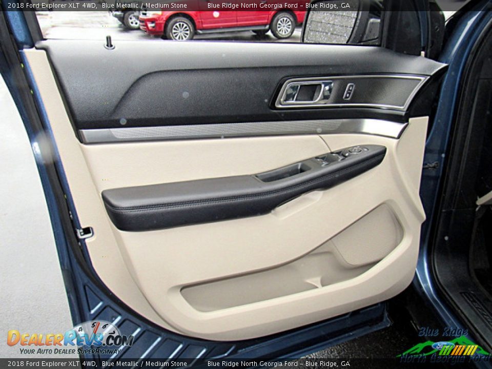 2018 Ford Explorer XLT 4WD Blue Metallic / Medium Stone Photo #25