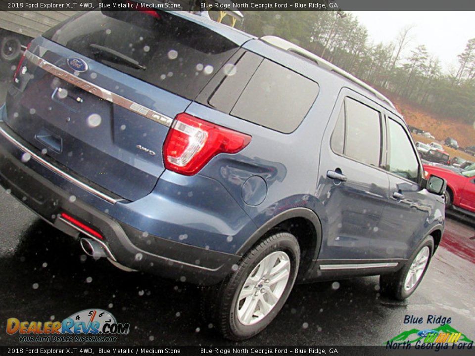 2018 Ford Explorer XLT 4WD Blue Metallic / Medium Stone Photo #31