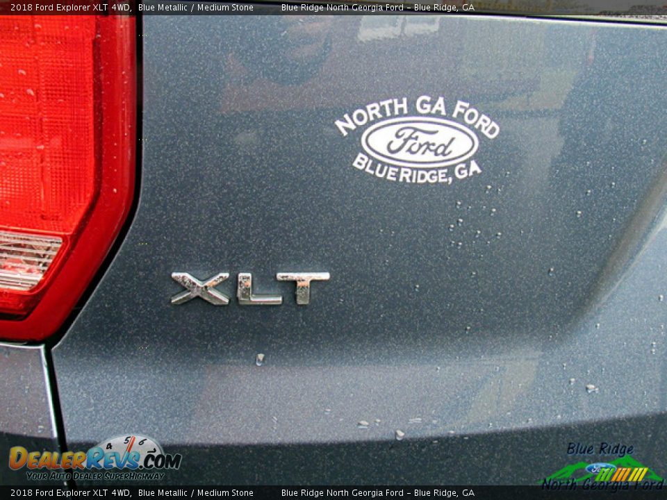 2018 Ford Explorer XLT 4WD Blue Metallic / Medium Stone Photo #33