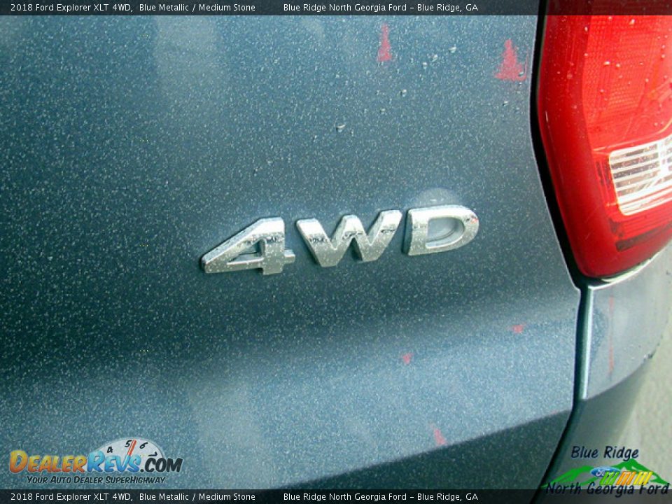 2018 Ford Explorer XLT 4WD Blue Metallic / Medium Stone Photo #34