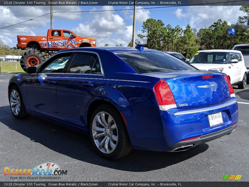 2018 Chrysler 300 Touring Ocean Blue Metallic / Black/Linen Photo #3