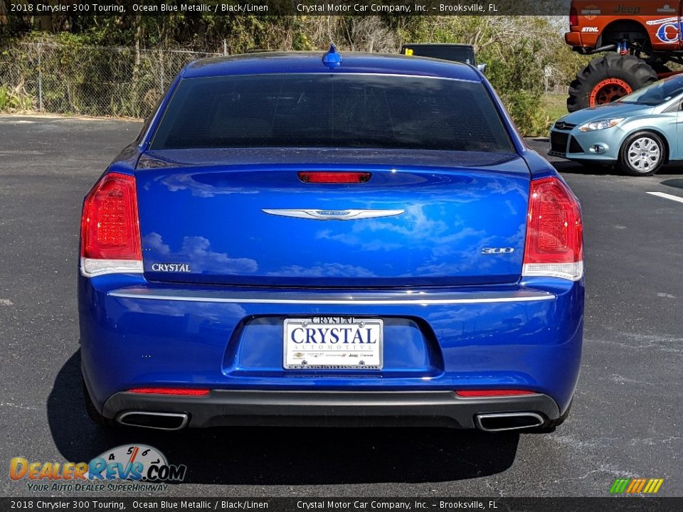 2018 Chrysler 300 Touring Ocean Blue Metallic / Black/Linen Photo #4