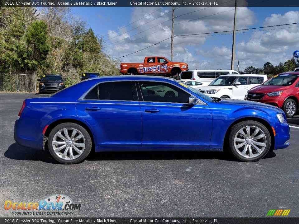 2018 Chrysler 300 Touring Ocean Blue Metallic / Black/Linen Photo #6