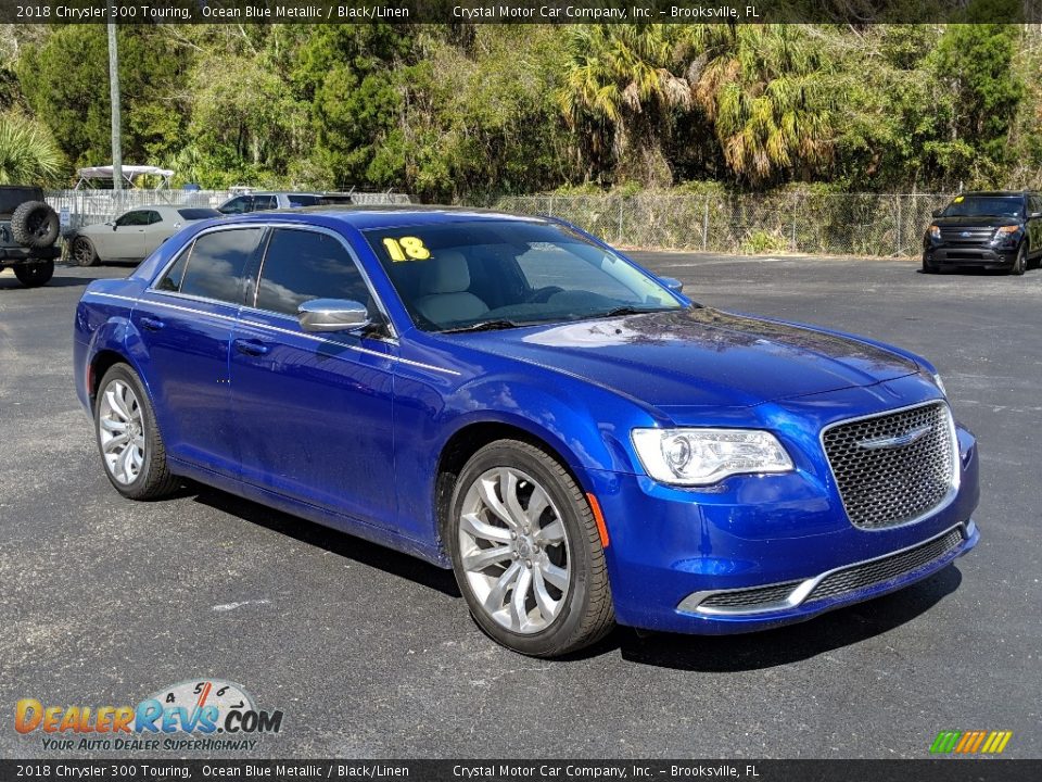 2018 Chrysler 300 Touring Ocean Blue Metallic / Black/Linen Photo #7