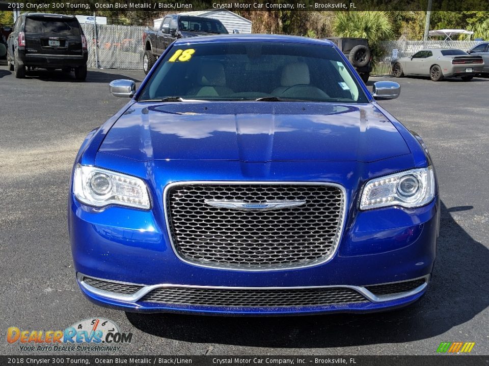 2018 Chrysler 300 Touring Ocean Blue Metallic / Black/Linen Photo #8