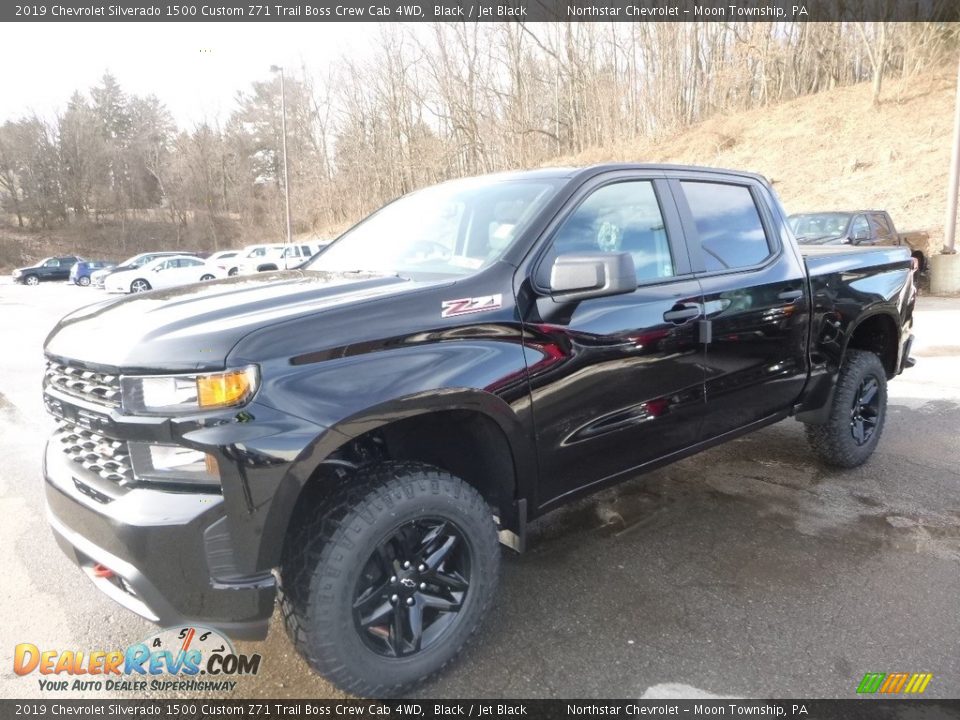 2019 Chevrolet Silverado 1500 Custom Z71 Trail Boss Crew Cab 4WD Black / Jet Black Photo #1
