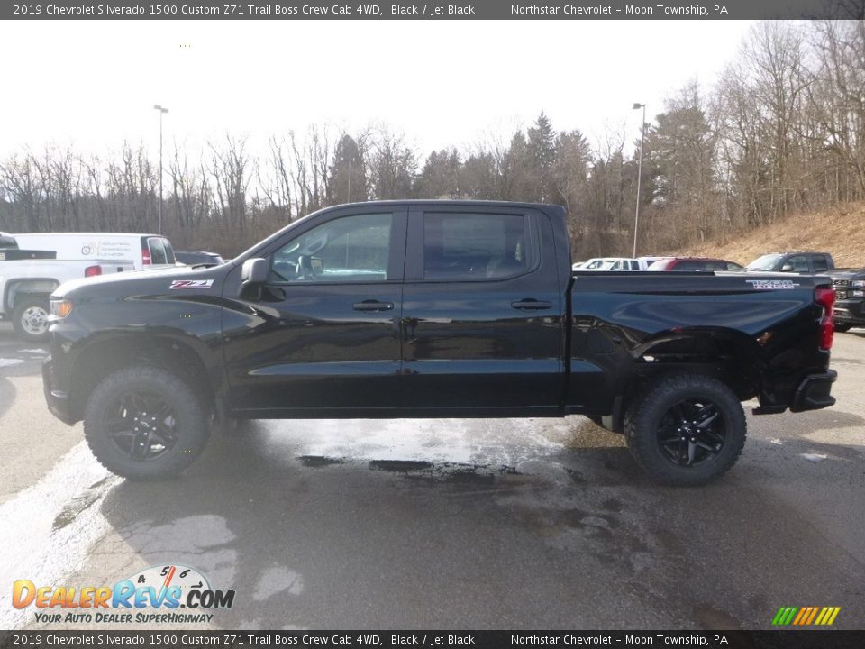 2019 Chevrolet Silverado 1500 Custom Z71 Trail Boss Crew Cab 4WD Black / Jet Black Photo #2