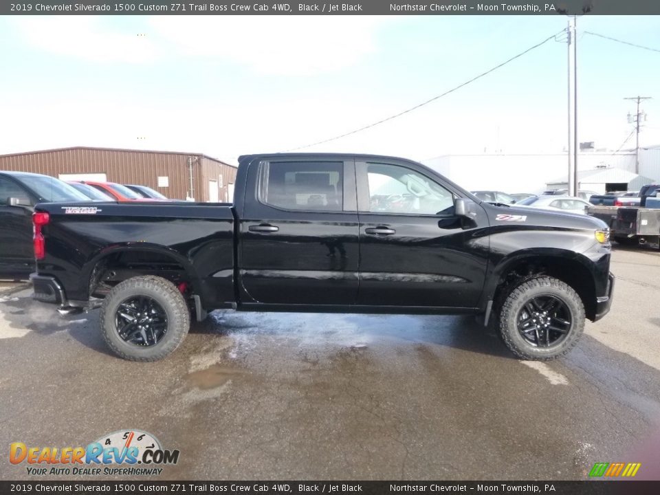 2019 Chevrolet Silverado 1500 Custom Z71 Trail Boss Crew Cab 4WD Black / Jet Black Photo #6