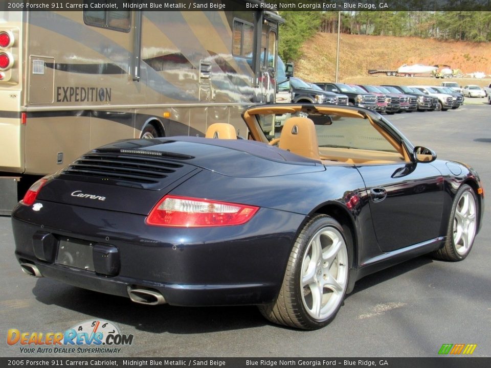2006 Porsche 911 Carrera Cabriolet Midnight Blue Metallic / Sand Beige Photo #6