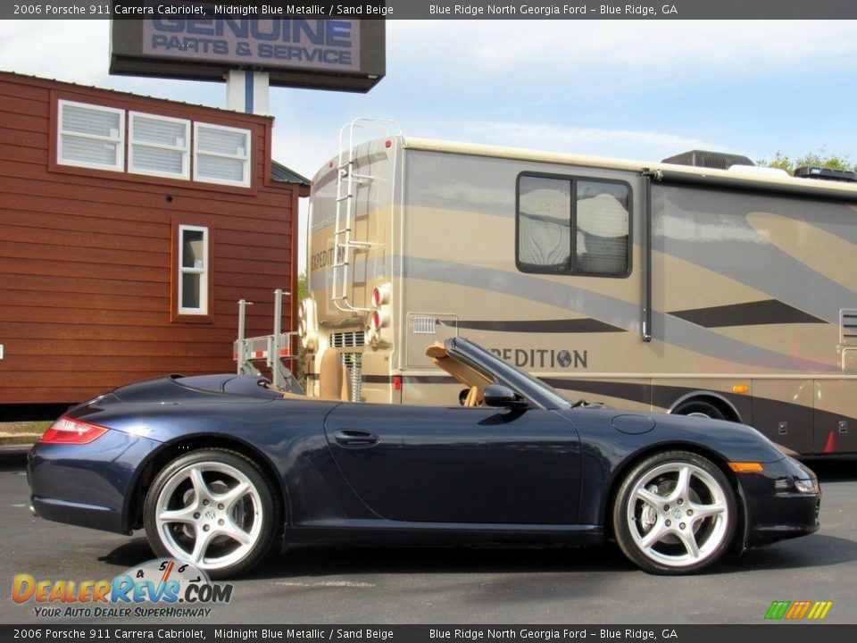 2006 Porsche 911 Carrera Cabriolet Midnight Blue Metallic / Sand Beige Photo #7