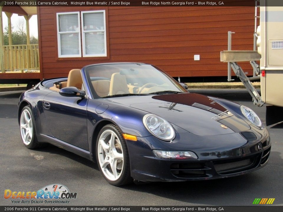 2006 Porsche 911 Carrera Cabriolet Midnight Blue Metallic / Sand Beige Photo #8