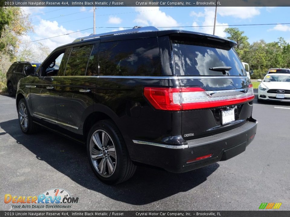 2019 Lincoln Navigator Reserve 4x4 Infinite Black Metallic / Russet Photo #6