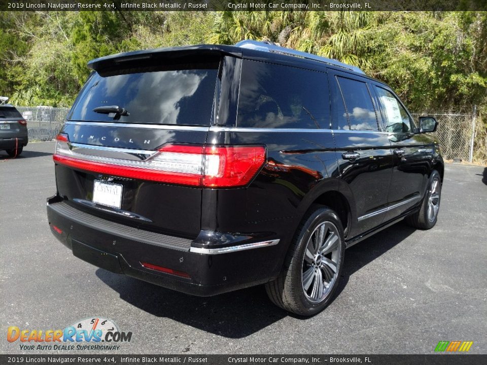 2019 Lincoln Navigator Reserve 4x4 Infinite Black Metallic / Russet Photo #8