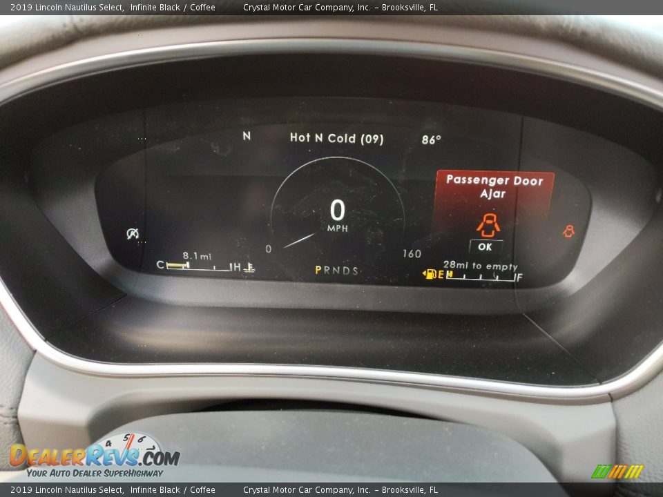 2019 Lincoln Nautilus Select Infinite Black / Coffee Photo #14