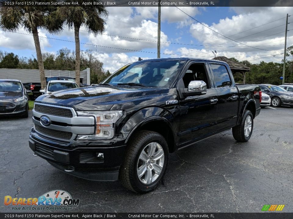 2019 Ford F150 Platinum SuperCrew 4x4 Agate Black / Black Photo #1