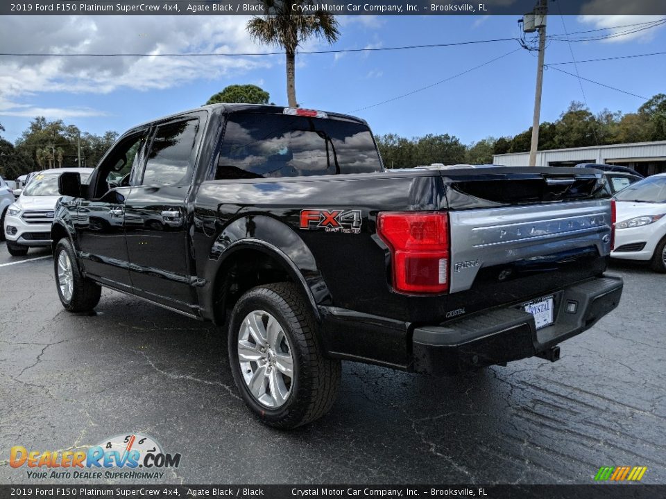 2019 Ford F150 Platinum SuperCrew 4x4 Agate Black / Black Photo #3