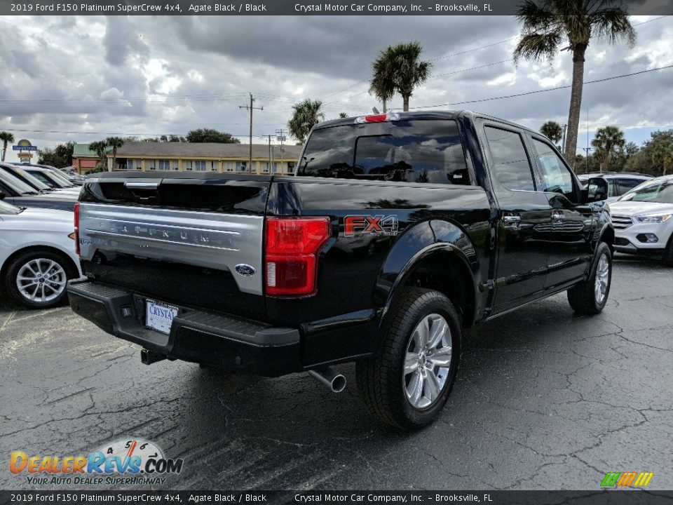2019 Ford F150 Platinum SuperCrew 4x4 Agate Black / Black Photo #5