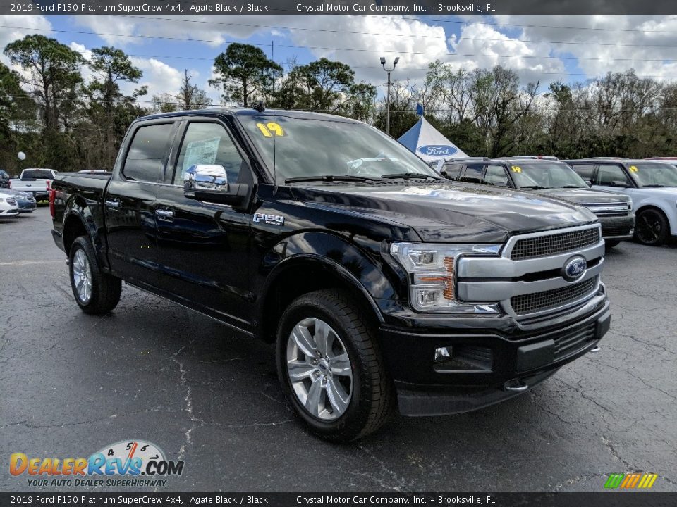 2019 Ford F150 Platinum SuperCrew 4x4 Agate Black / Black Photo #7