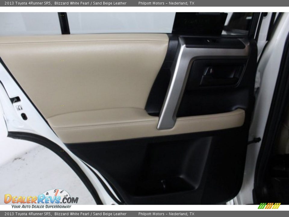 2013 Toyota 4Runner SR5 Blizzard White Pearl / Sand Beige Leather Photo #20